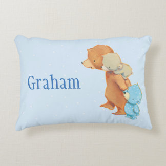 Three Adorable Bear Friends Decorative Cushion