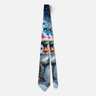 Three adorable penguins  tie