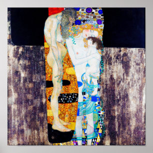 Three Ages of Life, Gustav Klimt Poster