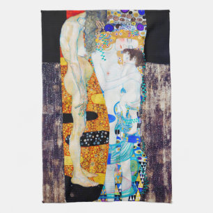 Three Ages of Life, Gustav Klimt Tea Towel