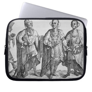 Three American Cherokee Chiefs, 1762 (engraving) Laptop Sleeve