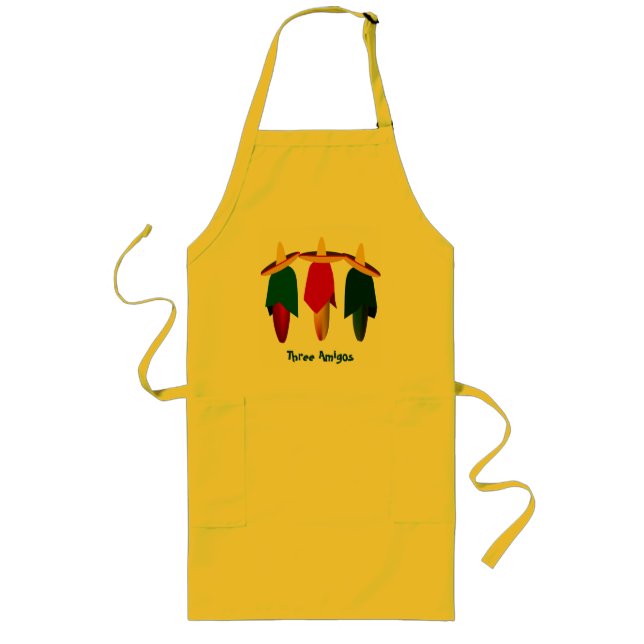 Three Amigo Hot Peppers Apron (Front)