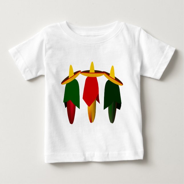Three Amigo Hot Peppers Infant T-shirt (Front)