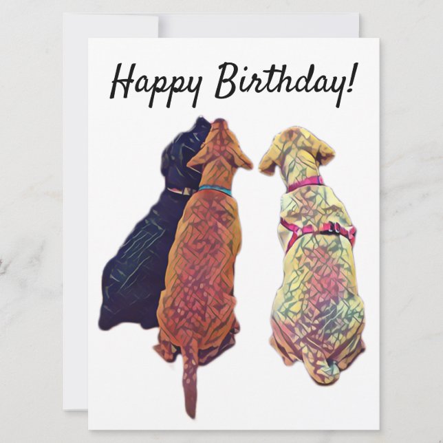 Three amigos I Flat Birthday Card (Front)