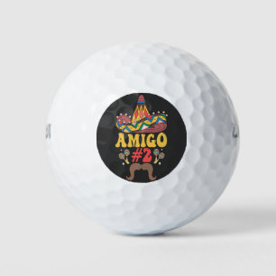 Three Amigos Mexican Funny Matching Cinco De Mayo  Golf Balls
