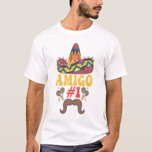 Three Amigos Mexican Funny Matching Cinco De Mayo  T-Shirt