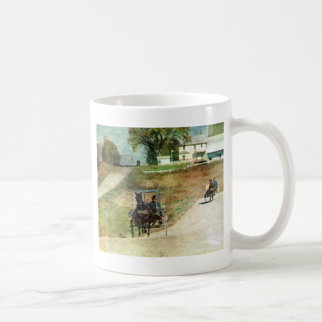 Three Amish Buggies Coffee Mug (Right)