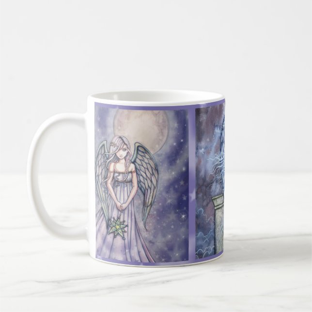 Three Angels Holiday Mug by Molly Harrison (Left)