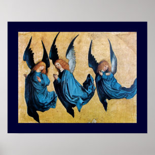 THREE ANGELS IN BLUE POSTER