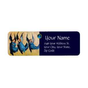THREE ANGELS IN BLUE, Sapphire Return Address Label