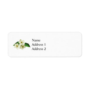 Three Apple Blossoms Return Address Label