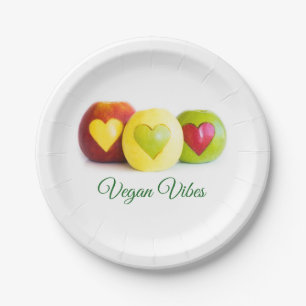 Three apples paper plate
