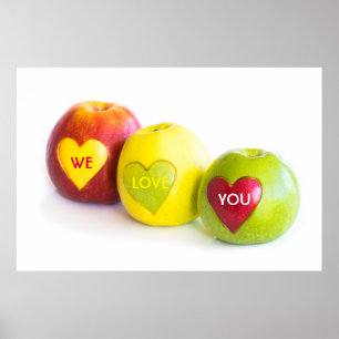 Three apples poster