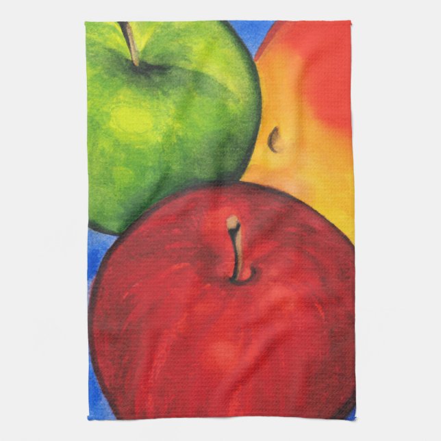 Three Apples Tea Towel (Vertical)