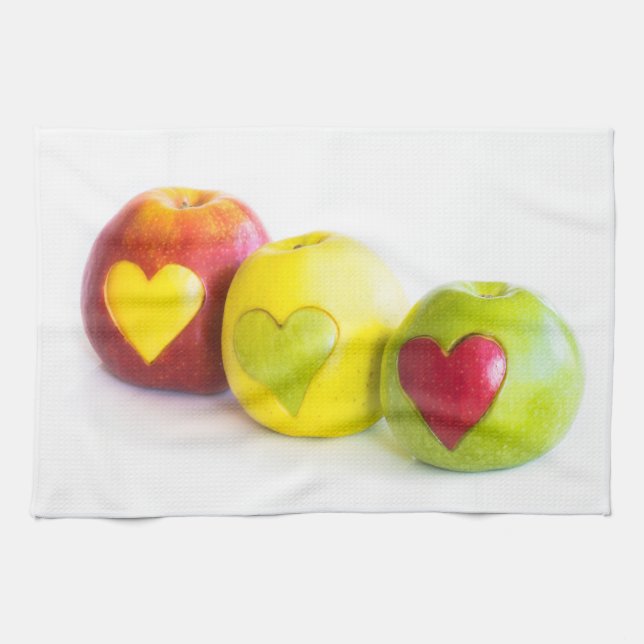 Three apples tea towel (Horizontal)