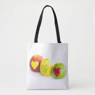 Three apples tote bag