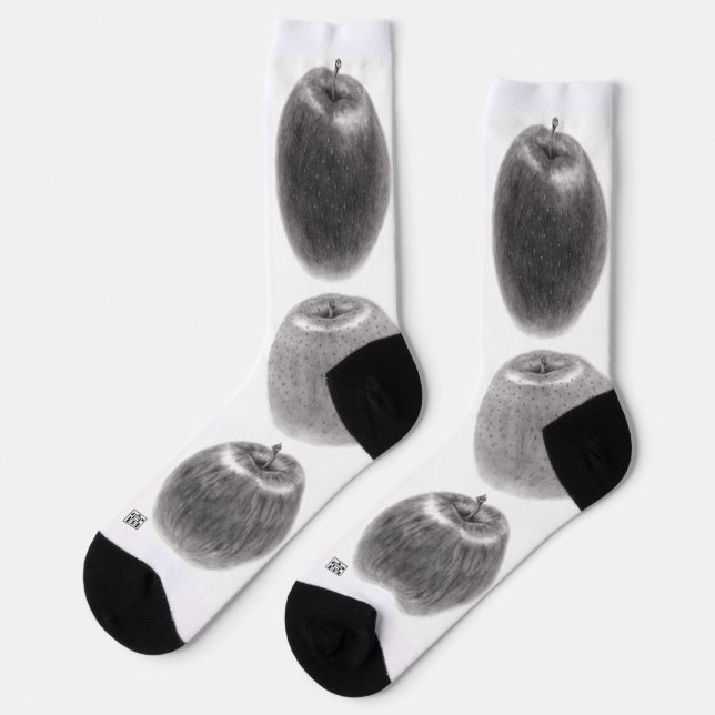 Three Apples Vertical Socks (Left)