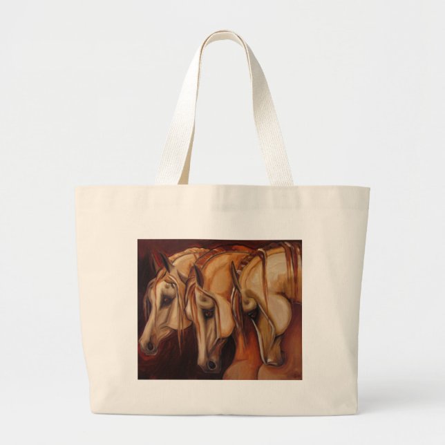 Three Arabians Large Tote Bag (Front)