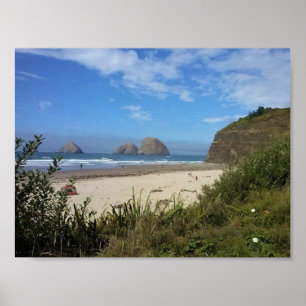 Three Arch Rocks, Oceanside, OR Poster