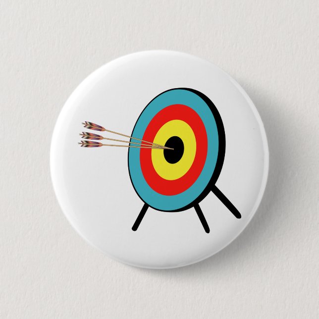 Three Arrow Bullseye 6 Cm Round Badge (Front)