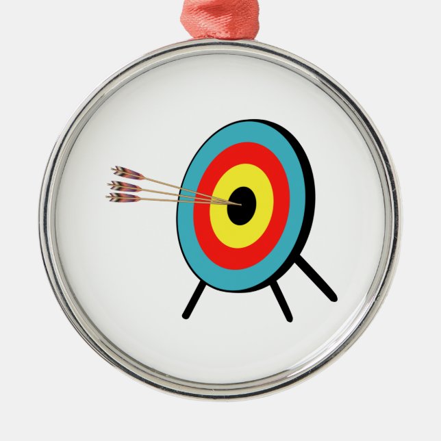 Three Arrow Bullseye Metal Ornament (Front)