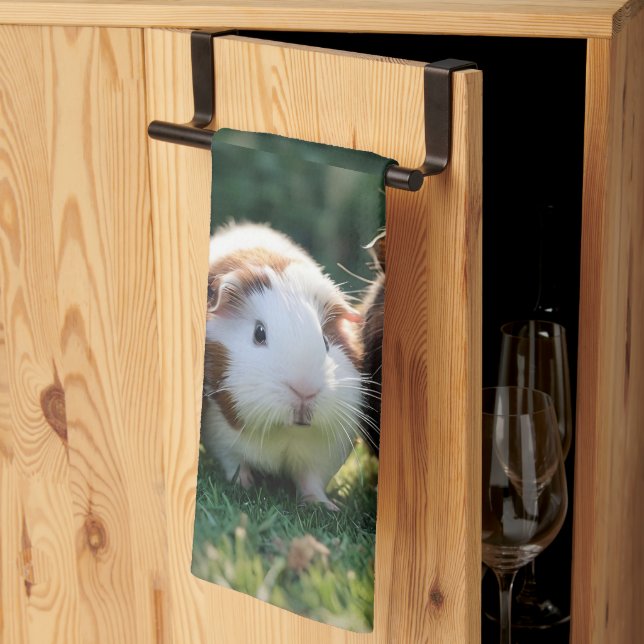 Three Baby Guinea Pigs, Tea Towel (Thirds Fold)