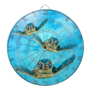 Three Baby Sea Turtles Swimming Dartboard