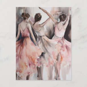 Three Ballet Dancers Postcard