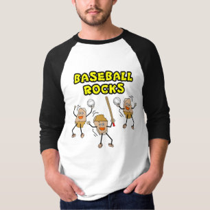 Three Baseball Rocks T-Shirt