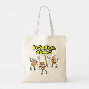 Three Baseball Rocks Tote Bag