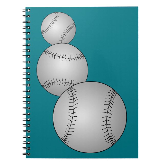 Three Baseballs Notebook (Front)