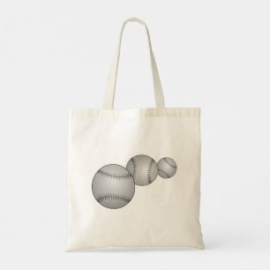 Three Baseballs Tote Bag