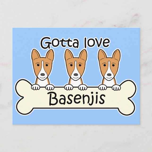 Three Basenjis Postcard (Front)