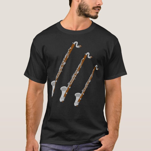 Three Bass Clarinets T-Shirt (Front)