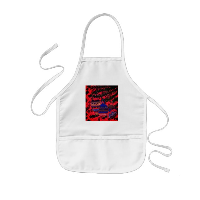 Three baubles kids apron (Front)