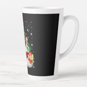 Three Beagles Santa Claus With Christmas Tree Latte Mug