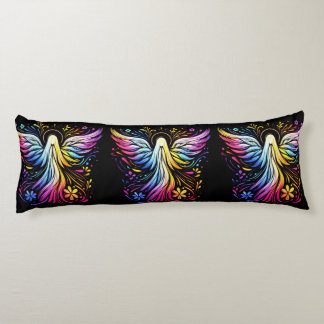 Three Beautiful Angel On the Back and Front of a Body Cushion