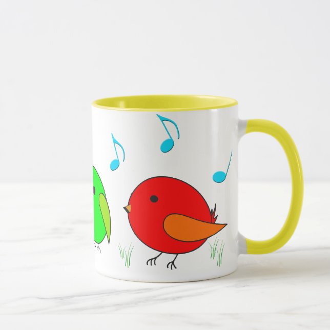 three birdies singing mug (Right)