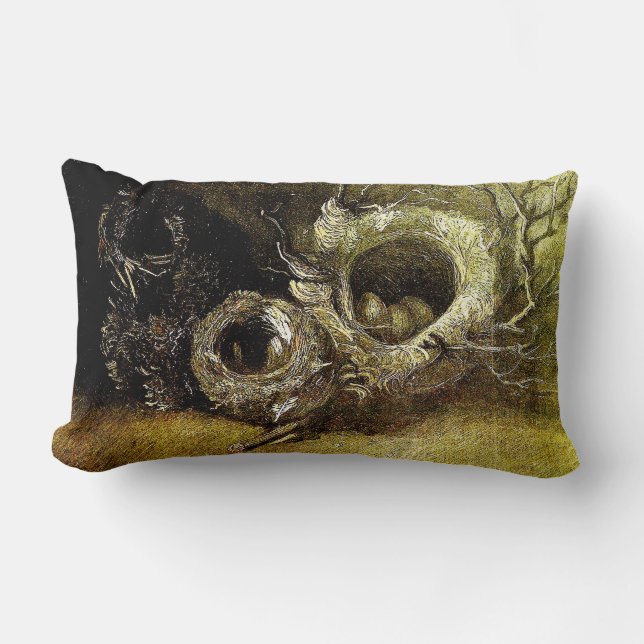 Three Birds' Nests Van Gogh Fine Art Lumbar Cushion (Front)