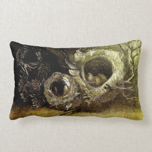 Three Birds' Nests Van Gogh Fine Art Lumbar Cushion