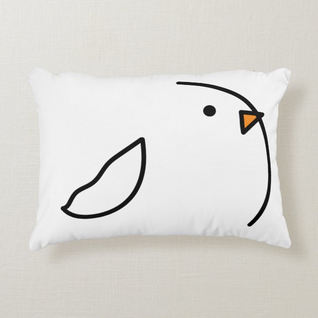 Three birds on the wire decorative cushion (Front)