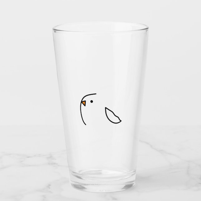 Three birds on the wire glass (Front)