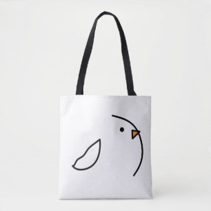 Three birds on the wire tote bag