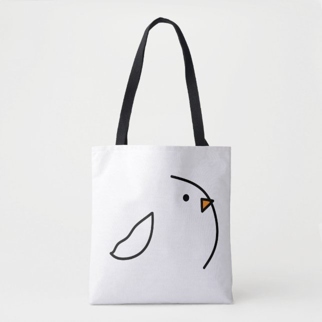 Three birds on the wire tote bag (Front)