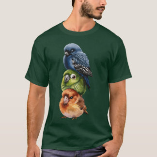 Three Birds Stackedogether friends T-Shirt