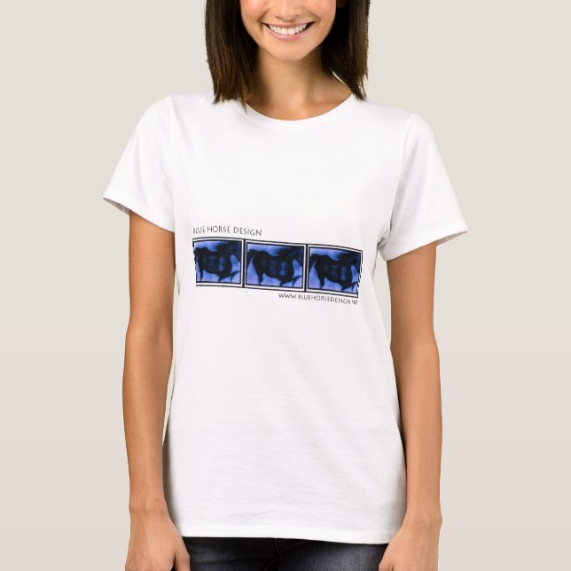 Three Black Horses T-Shirt (Front)