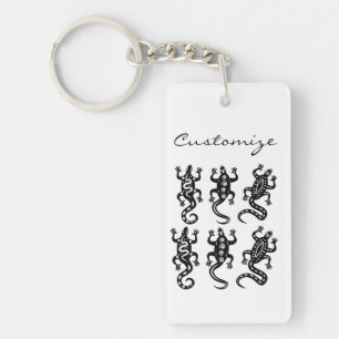 Three Black Lizards Thunder_Cove Southwest Style Key Ring