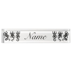 Three Black Lizards Thunder_Cove Southwest Style Nameplate