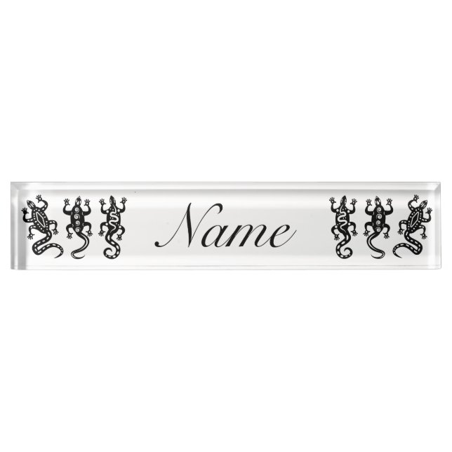 Three Black Lizards Thunder_Cove Southwest Style Nameplate (Front)