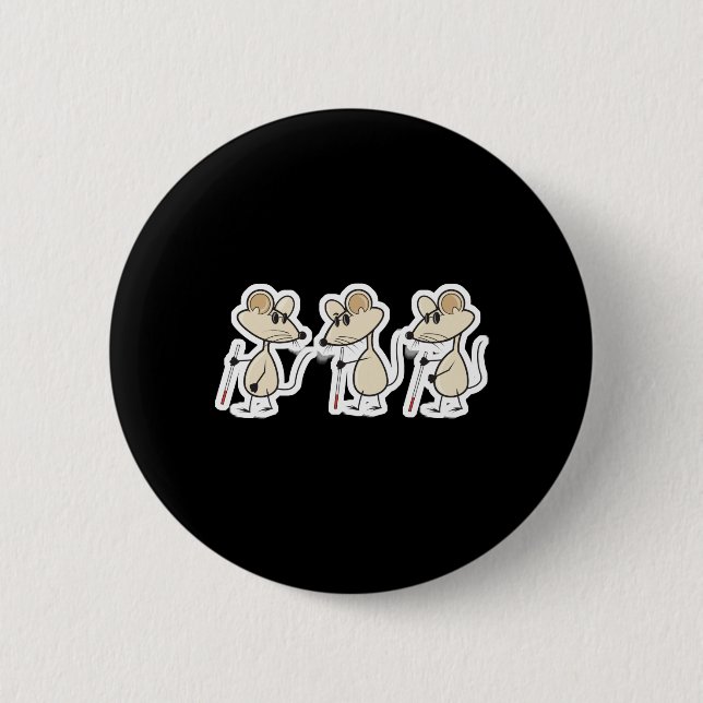 three blind mice 6 cm round badge (Front)